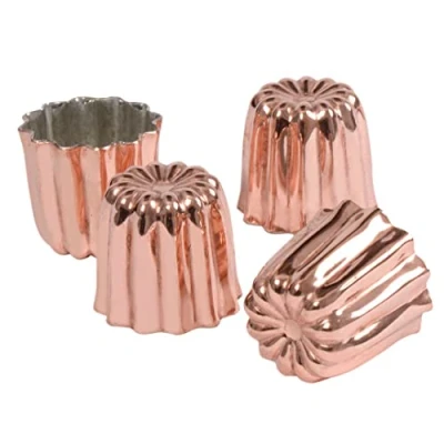 Afbeelding van Patisse 4 stuks 43003 bakvormen van koper, 45 mm, 4,5 cm