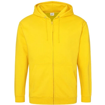 Afbeelding van Vegan Hoodie met ritssluiting en capuchon Sun Yellow L