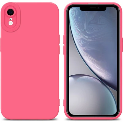 Afbeelding van Cadorabo Hoesje geschikt voor Apple iPhone XR in Fluid ROOD Beschermhoes gemaakt van flexibel TPU silicone Cover Case