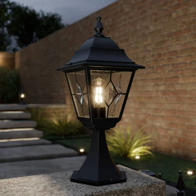 Afbeelding van Elstead Lighting Mini LED Tuin Pilaar Norfolk 1X E27 Max 60W IP44 (Outdoor) Black