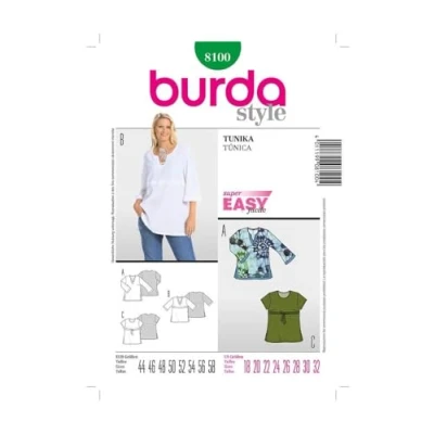Afbeelding van Burda Naaipatroon 8100 Tuniek in variaties