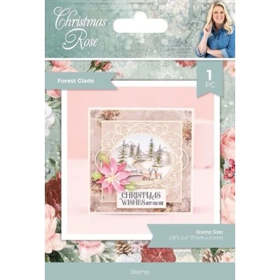 Afbeelding van Sara Signature Christmas Rose Clearstamp Forest Glade