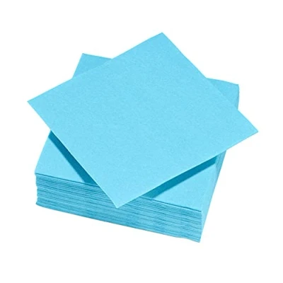 Afbeelding van LE NAPPAGE ARTS DE LA TABLE 50 servetten Tex Touch blauw turquoise FSC 25 x 24 cm