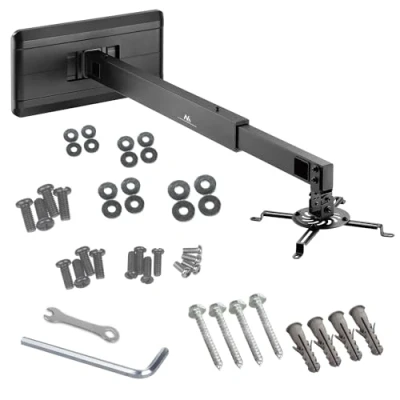 Afbeelding van Korte afstand Projector mount Muurbevestiging Kabelgeleider 360 draaibare universele voor Video tot 15 kg