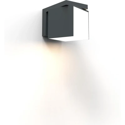 Afbeelding van Lutec CUBA 5193814118 LED buitenlamp (wand) 12 W Antraciet