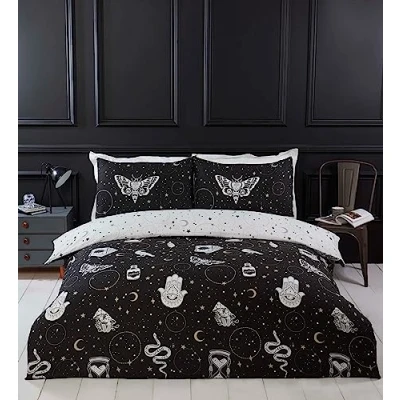 Afbeelding van Dekbedovertrek Gothic magic microvezel 1 persoons 135x200 cm 50x75 kussensloop
