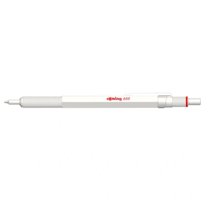 Afbeelding van Balpen rOtring 600 parelmoer wit medium
