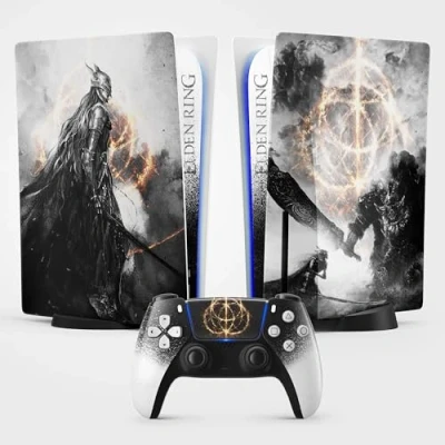Afbeelding van PS5 Circle of Elden sticker voor Playstation 5r, console en controller, standaardschijf, Malenia Skin (1 controller)