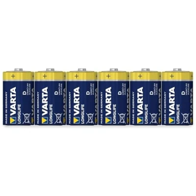 Image de Varta 6 piles D (LR20) alcalines 1,5V Longlife Extra