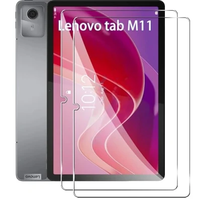 Afbeelding van Heioloo [2 stuks gehard glas voor Lenovo Tab M11 displaybescherming van glas, zonder luchtbellen, hardheid 9H, krasbestendig