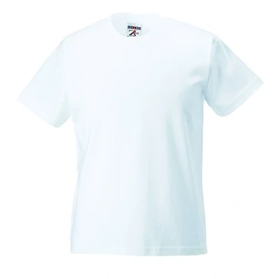 Afbeelding van Jerzees T shirt Crew korte mouwen voor jongens, wit/wit