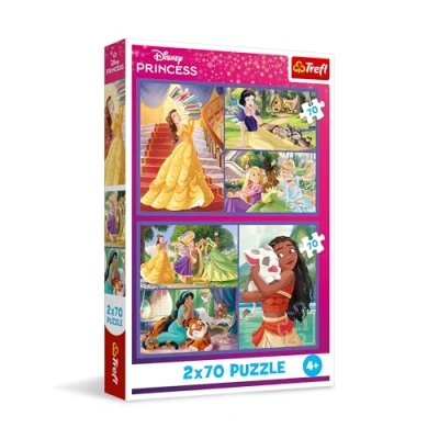 Afbeelding van Trefl Puzzle 2 x 70 Prinzessin (140 onderdelen)