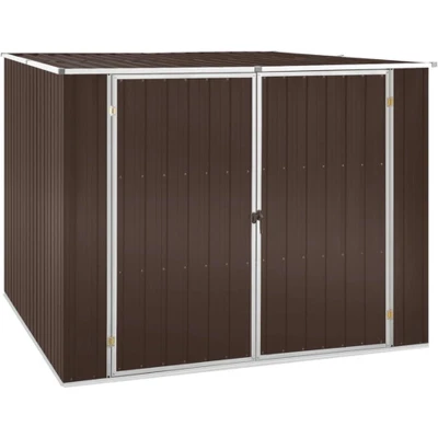 Afbeelding van Tuinschuur 195x198x159 cm gegalvaniseerd staal bruin