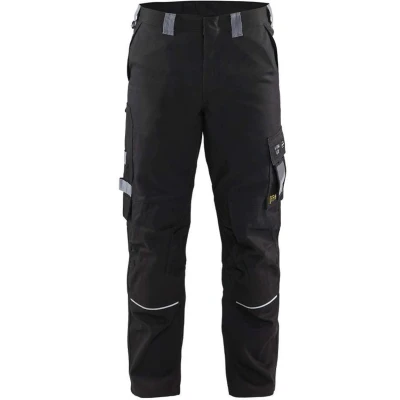 Afbeelding van Blaklader Vlamvertragende werkbroek 1561 1516 Zwart/Grijs C146