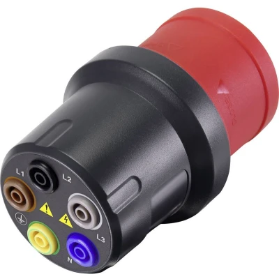 Afbeelding van VOLTCRAFT VMA 3L 32 Meetadapter CEE stekker A 5 polig Bus 4 mm Donkergrijs, Rood