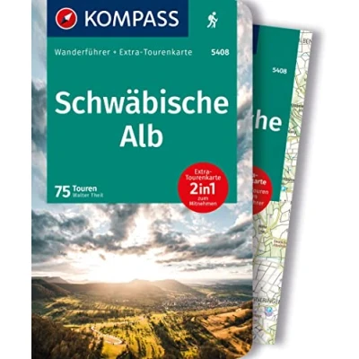 Afbeelding van KOMPASS Wanderführer Schwäbische Alb, 75 Touren mit Extra Tourenkarte