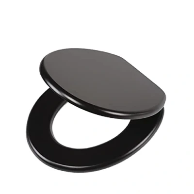 Afbeelding van Toiletbril Leatherlook MDF zwart 252540746