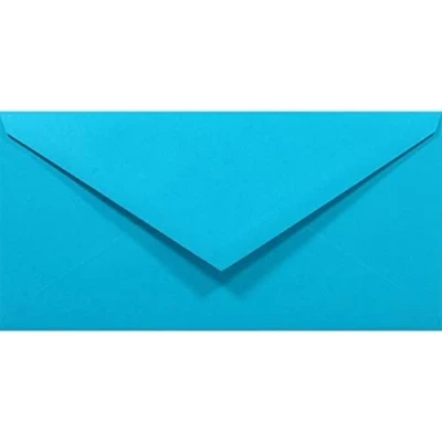 Afbeelding van Netuno 1000 lange blauwe enveloppen, DL, 110 x 220 mm, regenboog, 80 g, puntige klep, natte plakband, kleurrijke decoratieve enveloppen voor uitnodigingen, bruiloft, Kerstmis, wenskaarten,