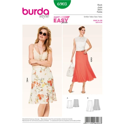 Afbeelding van Burda Naaipatroon 6903 Rok in variaties