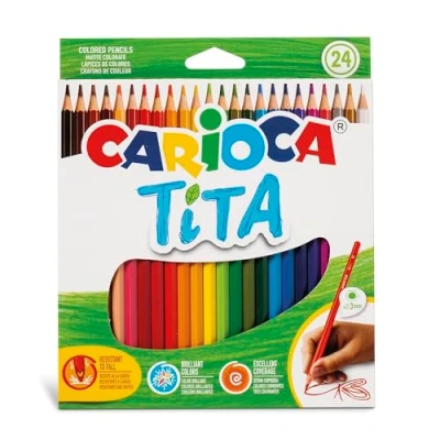 Afbeelding van Carioca kleurpotlood Tita, 24 stuks in een kartonnen etui