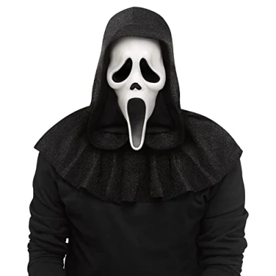 Afbeelding van Fun World Officieel gelicentieerd spookmasker voor de 25e verjaardag, zwart, eenheidsmaat