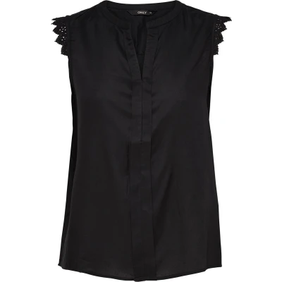 Afbeelding van Only Top Onlkimmi S/l Wvn Noos 15157656 Black Dames Maat 34