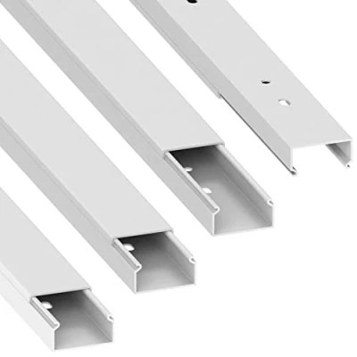 Afbeelding van Habengut Kabelgoot (met montagegaten in de vloer) 30 x 15 mm, van pvc, lengte 4 m (4 1 m), wit