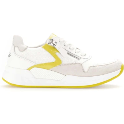 Afbeelding van Gabor Rollingsoft 46.957 Zand Combi Sneakers Maat 39 Wit Schutrups