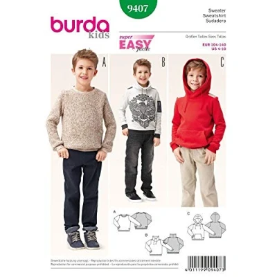 Afbeelding van Burda Naaipatroon 9407 Sweater in variaties