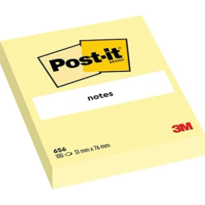 Afbeelding van Post it Notes, 100 Vel, Ft 51 X 76 Mm, Geel, Pak Van 12 Blokken Memoblok