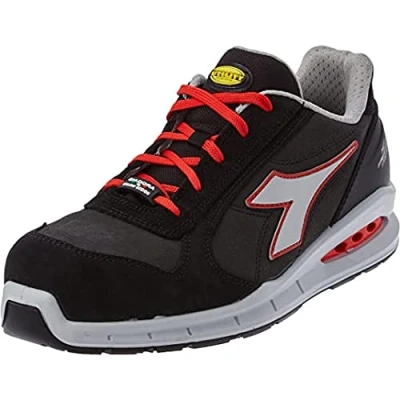 Afbeelding van Diadora Run Net Airbox Low S3 SRC Asphalt/Zilver/Rood Maat 43