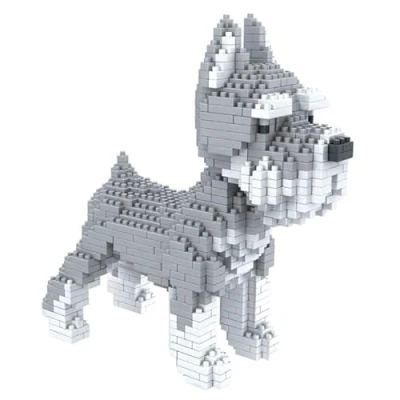 Afbeelding van Schnauzer. Figuur te assembleren met nanoblokken. 880 stuks.
