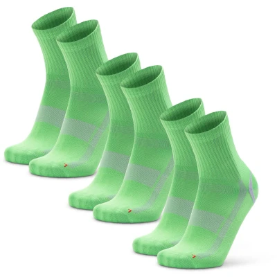 Afbeelding van DANISH ENDURANCE Korte Sport Sokken Lichte Compressie Anti Blaren 3 paar Groen Grijs Maat 39 42