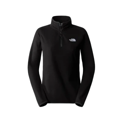 Afbeelding van The North Face W 100 Glacier 1/4 ZIP EU Fleece trui, Dames, Maat: Large, Black