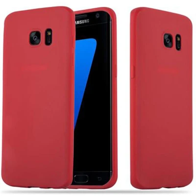 Afbeelding van Cadorabo Hoesje geschikt voor Samsung Galaxy S7 EDGE in CANDY ROOD Beschermhoes gemaakt van flexibel TPU silicone Case Cover