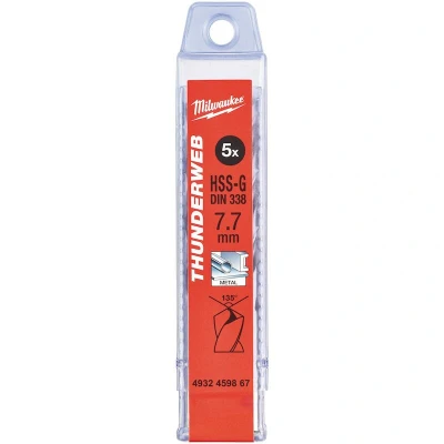 Afbeelding van MILWAUKEE 4932459867 THUNDERWEB metaalboor DIN 338 TW 7,7x117mm (5 st.)