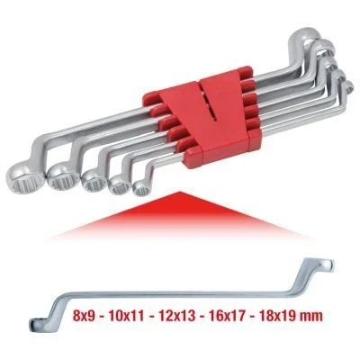 Afbeelding van KS TOOLS 517.0295 Tweezijdige ringsleutelset 19, 8 Chroom vanadium staal