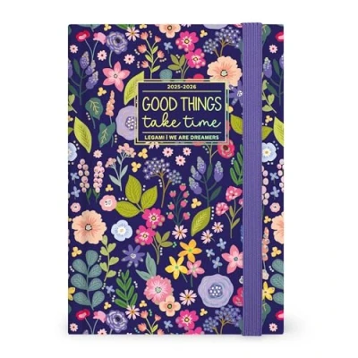 Image de Legami Agenda journalier photographique 2025 2026, Flowers, 16 mois moyen, journal de septembre à décembre fermeture par élastique, papier certifié FSC, 12 x 18 cm