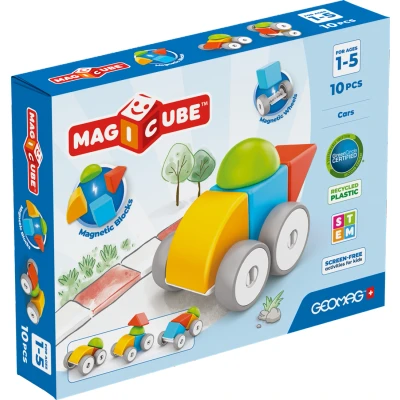 Afbeelding van Geomag Magicube Blokken Gerecycled Auto&#039;s 10 stuks