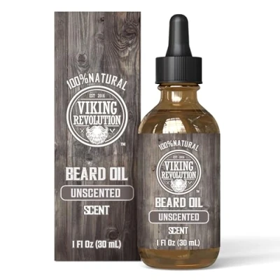 Afbeelding van Viking Revolution Ontwarrende baardolie natuurlijke argan en jojoba oliën verzacht, glad versterkt de baardgroei behandeling voor baard snor 1 stuk