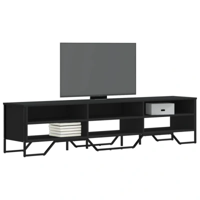 Afbeelding van Tv meubel 180x34x41 cm bewerkt hout zwart