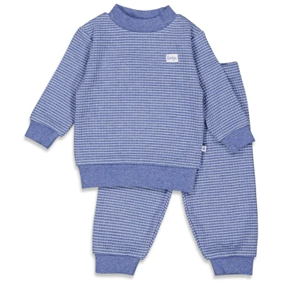 Afbeelding van Feetje Pyjama Basics Blue Melange Maat 56
