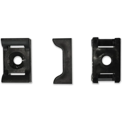 Afbeelding van Schroefzadels Zwart , Voor Tyraps T/m 9.0 Mm Breed 100 Stuks