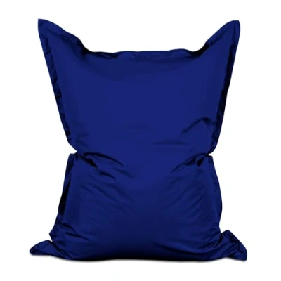 Afbeelding van Lumaland Grote luxe XXL zitzak 380 liter vulling 140 x 180 cm geschikt voor Indoor &amp; Outdoor verkrijgbaar in verschillende kleuren Donkerblauw