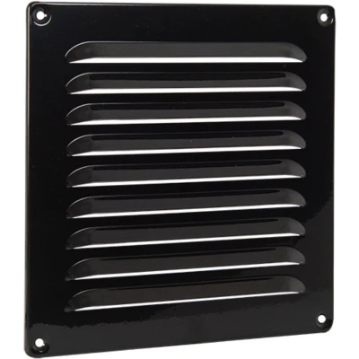 Afbeelding van Nedco Schoepenrooster Vierkant Aluminium 200 x mm Zwart