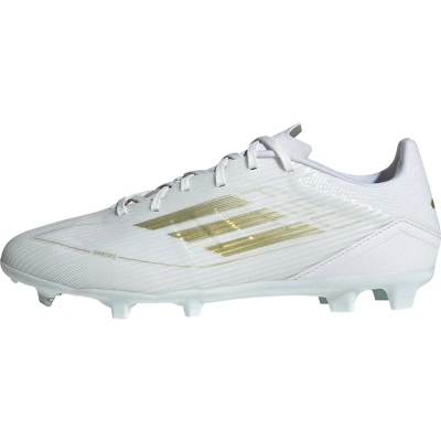 Afbeelding van adidas Performance F50 League FIRM/MULTIGROUND Voetbalschoenen met kunststof noppen, Heren, Maat: 46 2/3, Footwear white/gold metallic