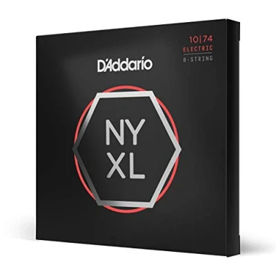Afbeelding van D&#039;Addario NYXL 10 74 Carbon Steel Alloy 8 string Elektrische gitaarsnaren