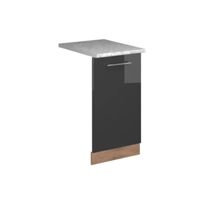 Afbeelding van Vicco Fame LineVoorpaneel vaatwasser 45 cm , WB Marmer Antraciet Hoogglans