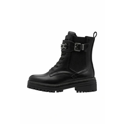 Afbeelding van Marco Tozzi by Guido Maria Kretschmer Enkellaarsjes met plateauzool, Dames, Maat: 40, Black Schoenen
