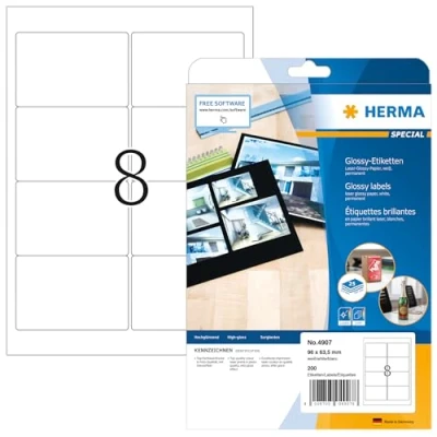 Afbeelding van HERMA 4907 Wit Zelfklevend printerlabel printeretiket